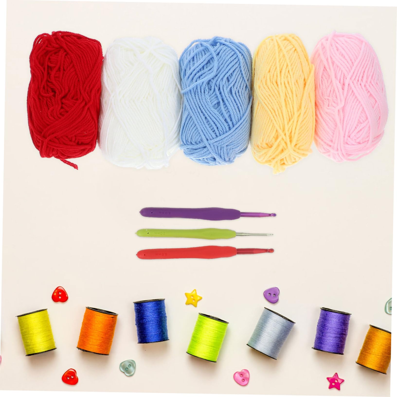 IMIKEYA Kit per Principianti all Uncinetto Completo, Adulto | Uncinetto Completo, Uncinetti Set, Kit per Lavori all Uncinetto, Decorazioni Scuola