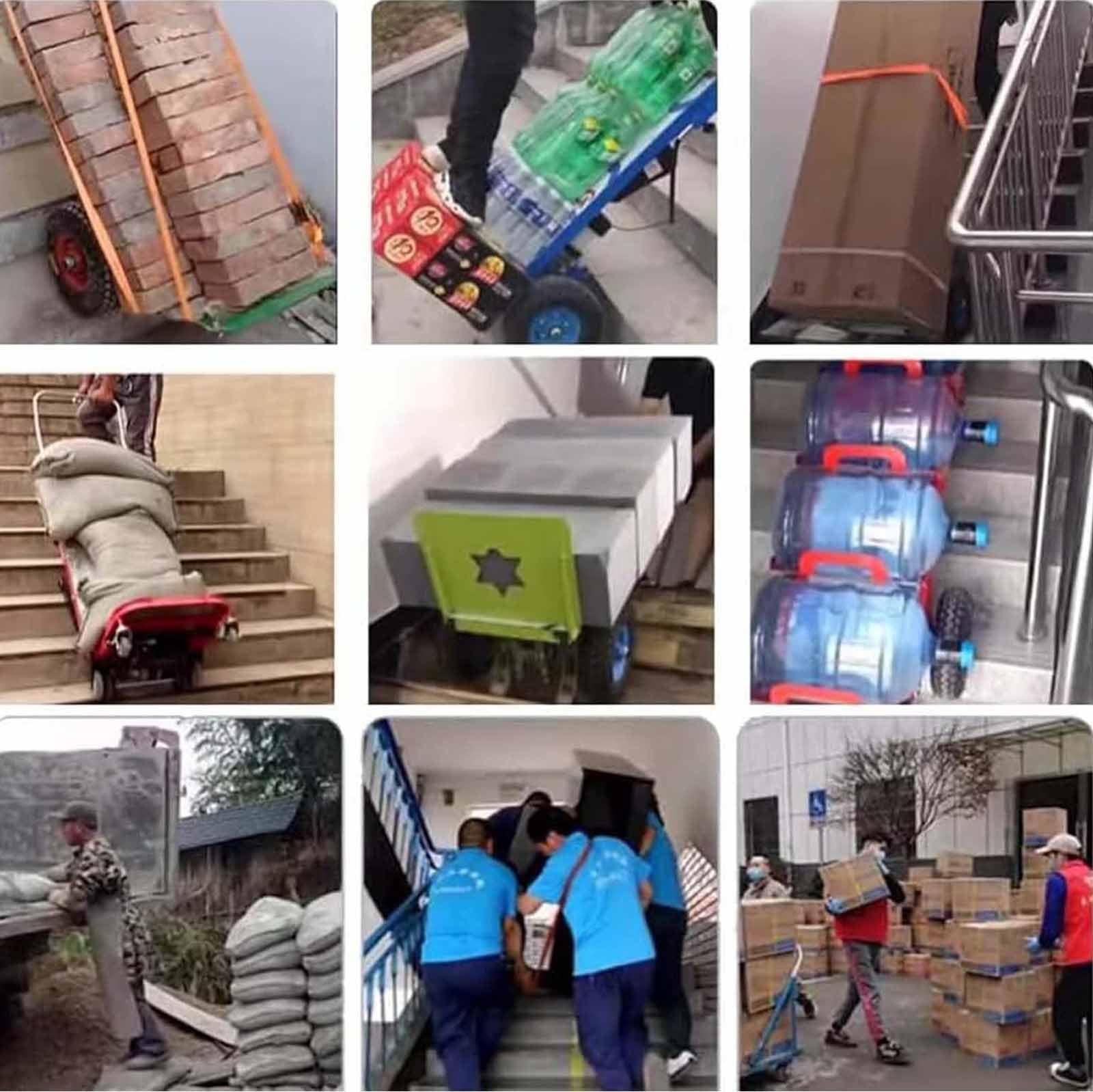 Elektryczny wózek transportowy do schodów – nośność 220 kg, silnik bezszczotkowy do wydajnego transportu schodów