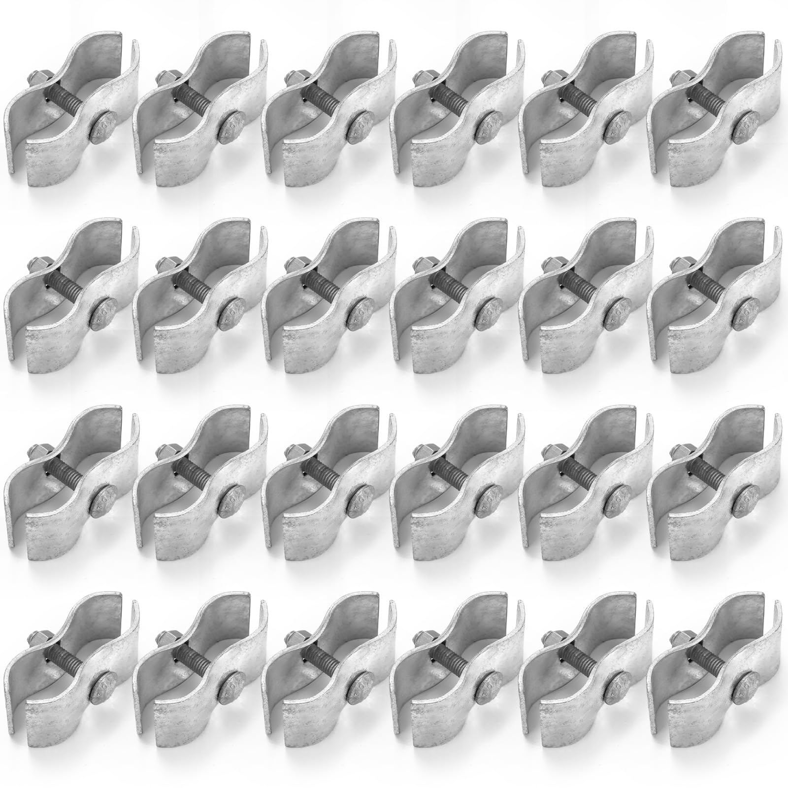 Zonon 24 Set Chain Link Fence Panel Clamps, 1-3/8