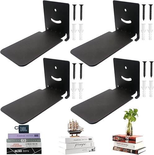 SHTCSZBA Estantes flotantes invisibles para montaje en pared, organizadores de libros de alta resistencia, estantes de almacenamiento de hierro para