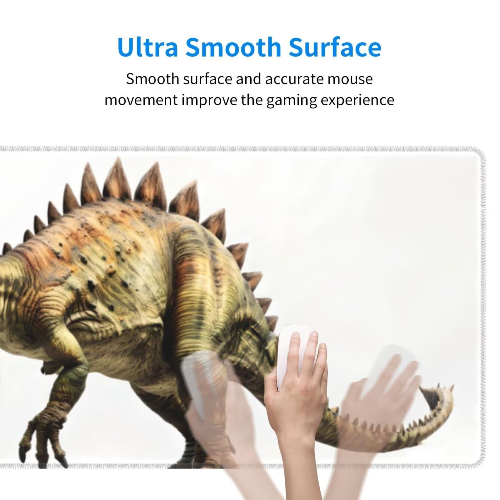 Tappetino Mouse, Tappetino Mouse Gaming Grande XXL 1500x800x3mm Tappetino Scrivania Mouse Pad, Base in Gomma Antiscivolo, Bordi Cuciti,Lavabile, Mousepad per Ufficio e Gaming (dinosauro) R-414