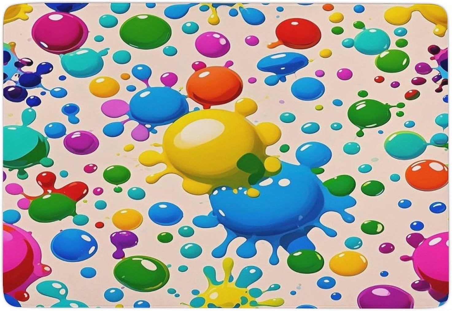 Paint Splatter Pattern Carpet for Living Room,Washable Dining Room Non-Slip Under Table Rug 40“x60”Large Rugs Lndoor Home Decoration Stain Resistant Carpet for Bedroom