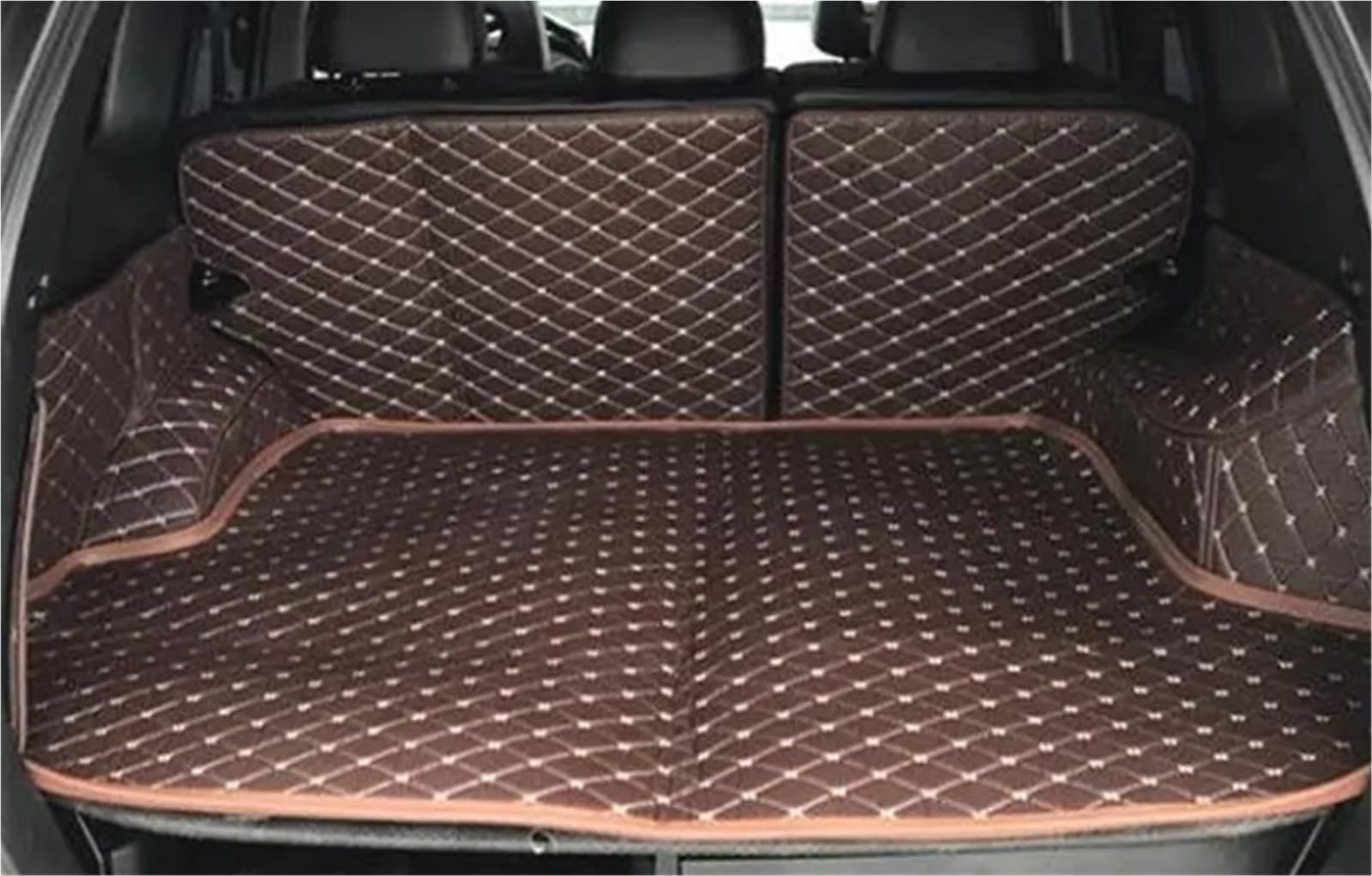 Tapis de coffre pour Nissan X-Trail T31 5 places doublure sur mesure marron