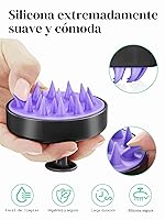 Vista 3 de Cepillo de masaje para cuero cabelludo Heeta, cepillo de silicona para aplicar champú, negro, Negro