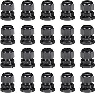 Tool parts 10-13mm M22 Cable Gland Waterproof Plastic Joint Adjustable Locknut 20Pcs