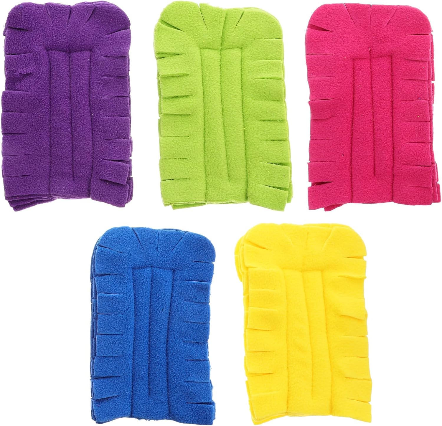 5pcs Reusable Duster Refills with Fleece Heads for Hand Duster, Heavy Duty Cleaning Pads for Hardwood, Ceiling Fans, Kitchen Floors, Multi-Color Replacement Dusting Brushes
