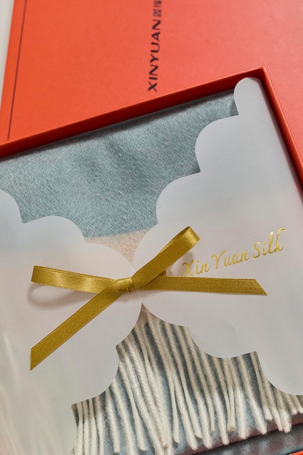 Cashmere scarf for Men,Winter Warm soft Tassel Jacquard 100% Cashmere Scarves with Gift Box Packaging