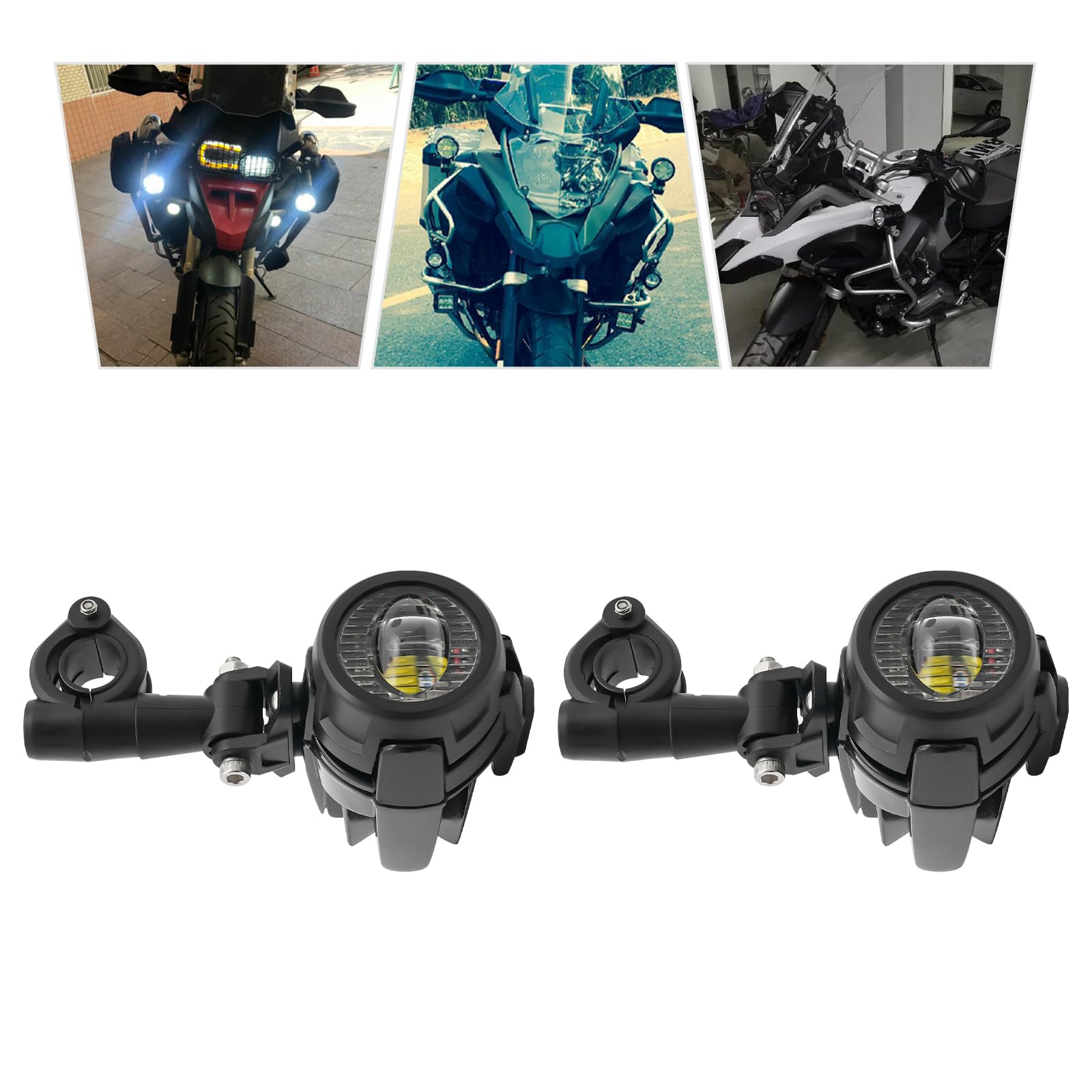 ZusäTzliche Motorrad LED Scheinwerfer, 40W 6000K Motorrad Nebelscheinwerfer, 2 StüCk, Universal LED Scheinwerfer für MotorräDer mit 18-22mm SturzbüGel