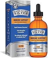 Vista 1 de Sovereign Silver Apoyo inmunológico - Plata coloidal, hidrosol de plata bio-activo, 10 ppm, gotero líquido, 4 onzas líquidas, (4.0 fl oz)
