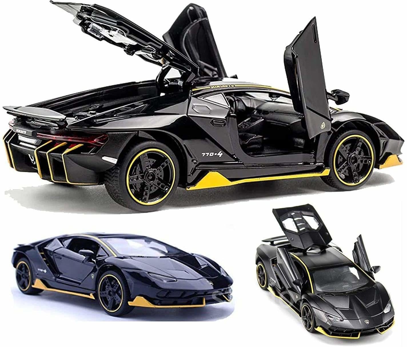 Bestie toys 1:32 Scale Lamborghini Die cast Alloy Metal Car Model Pull Back Car for Children Toys Light & Sound, Openable Hood, Trunk and Doors Best Gift for Boys and Girls (Multicolor, Pack of 1)