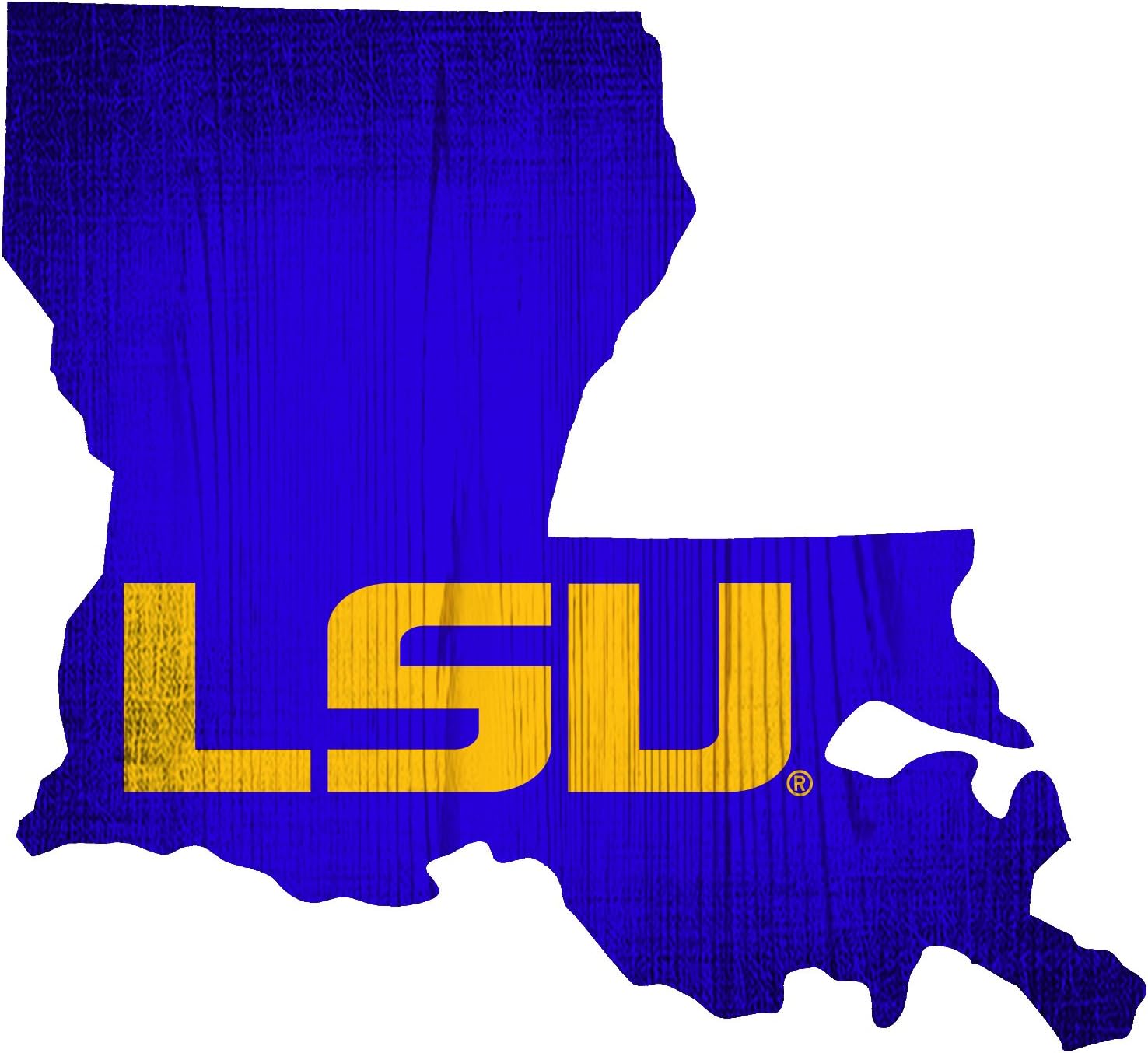 Fan Creations LSU Tigers 12" X 11" Team Color Logo State