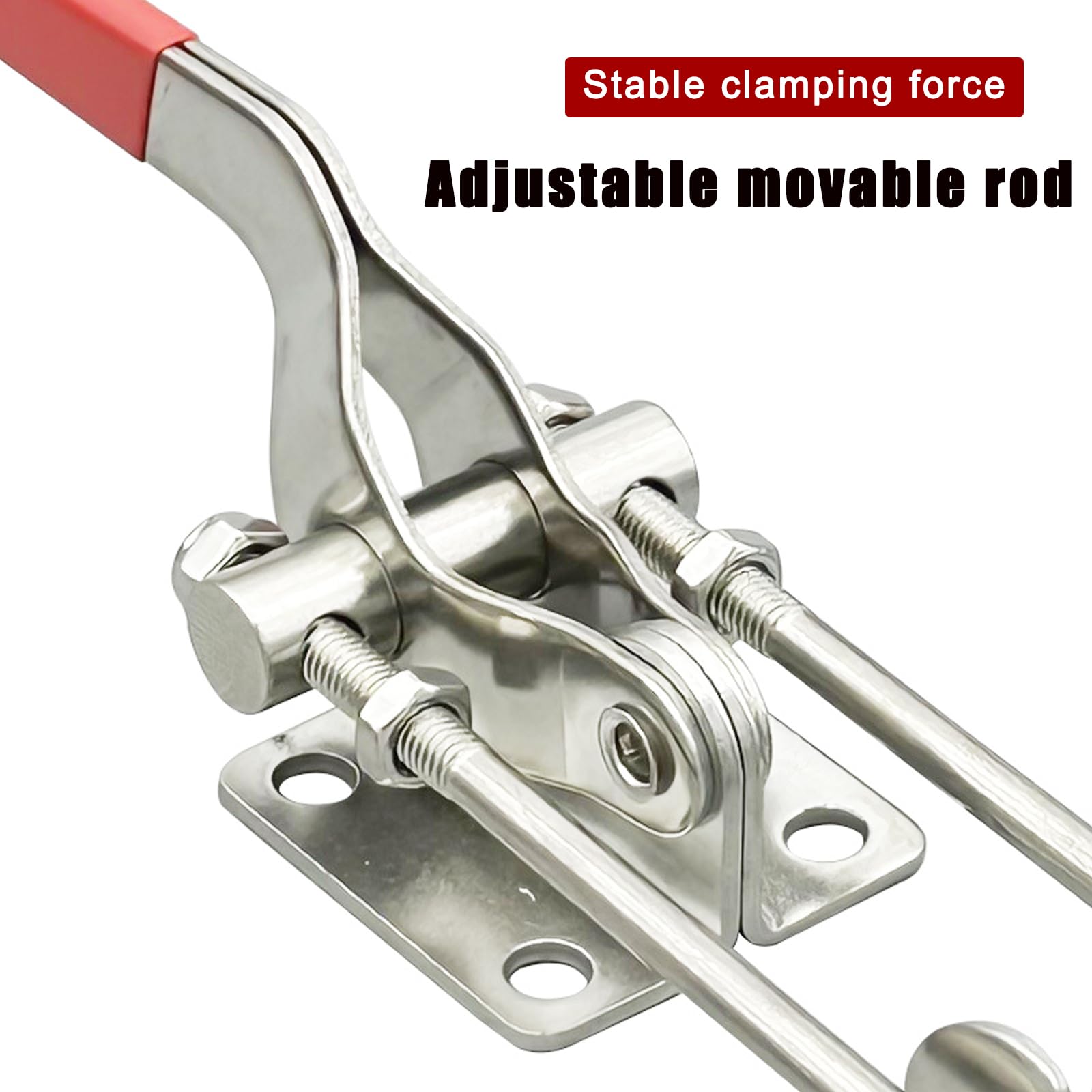 SHENRUZENG Toggle Clamp, Set of 4 Metal Toggle Latches, Adjustable Toggle Clamping Clamp for Cabinet Door, Box - Image 3