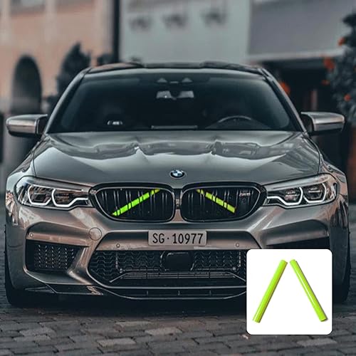 Moldes de rejilla para BMW F20 F21 F30 F32 F34 F36 3 4 Series M Sport Style M-Performance Accesorios de tiras de parrilla (verde)