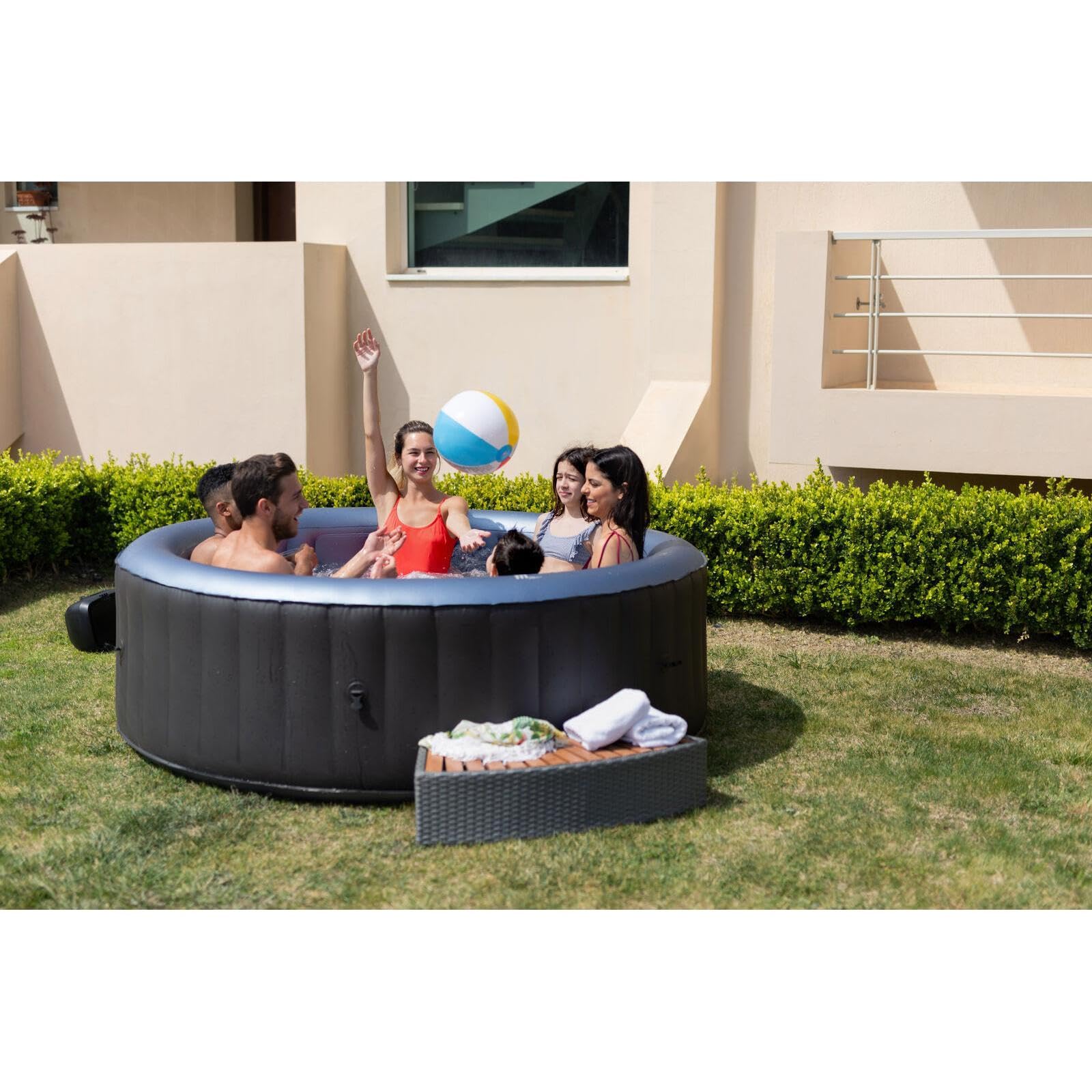 MSpa Bergen SPA Hinchable Circular 4-6 Personas con hidromasaje Air Jet, calefacción, filtración Inteligente y desinfección UVC