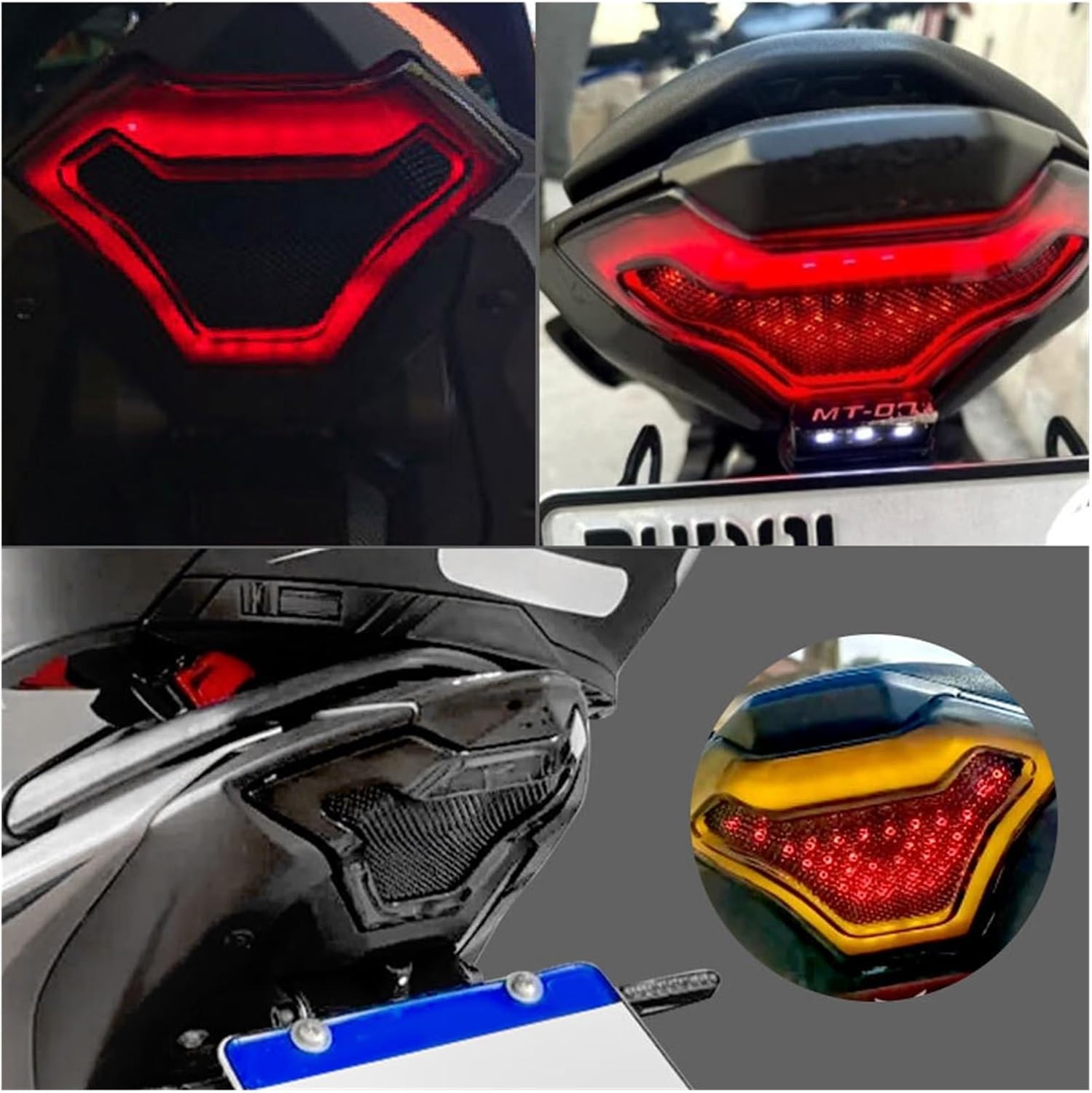 Luz de Freno Trasera Moto Para lc150 sniper150 Intermitente de motocicleta Luz trasera LED para motocicleta Luz de freno trasera Luz indicadora trasera