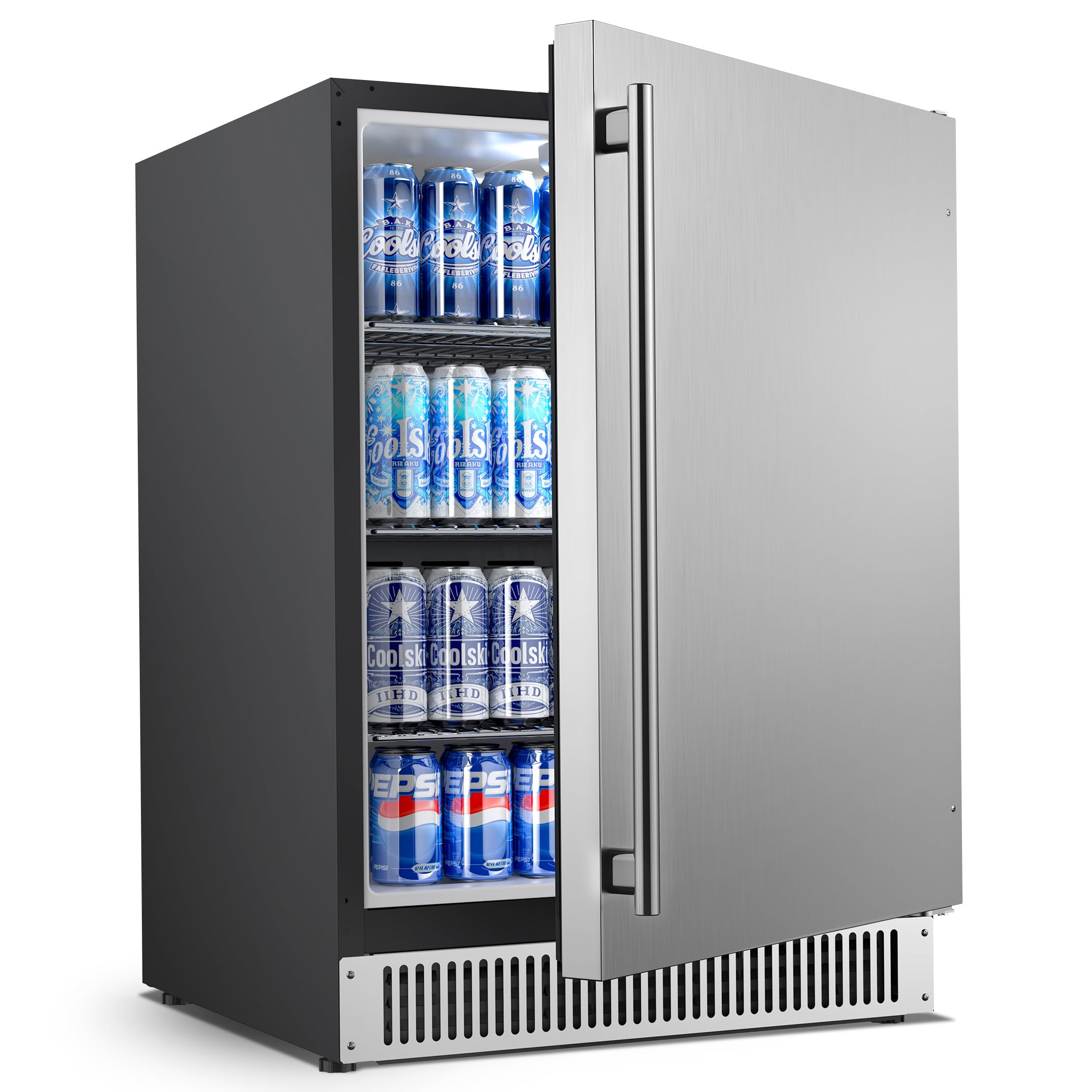 Coolski MX-160HR 5.3 cu ft Beverage Cooler Silver