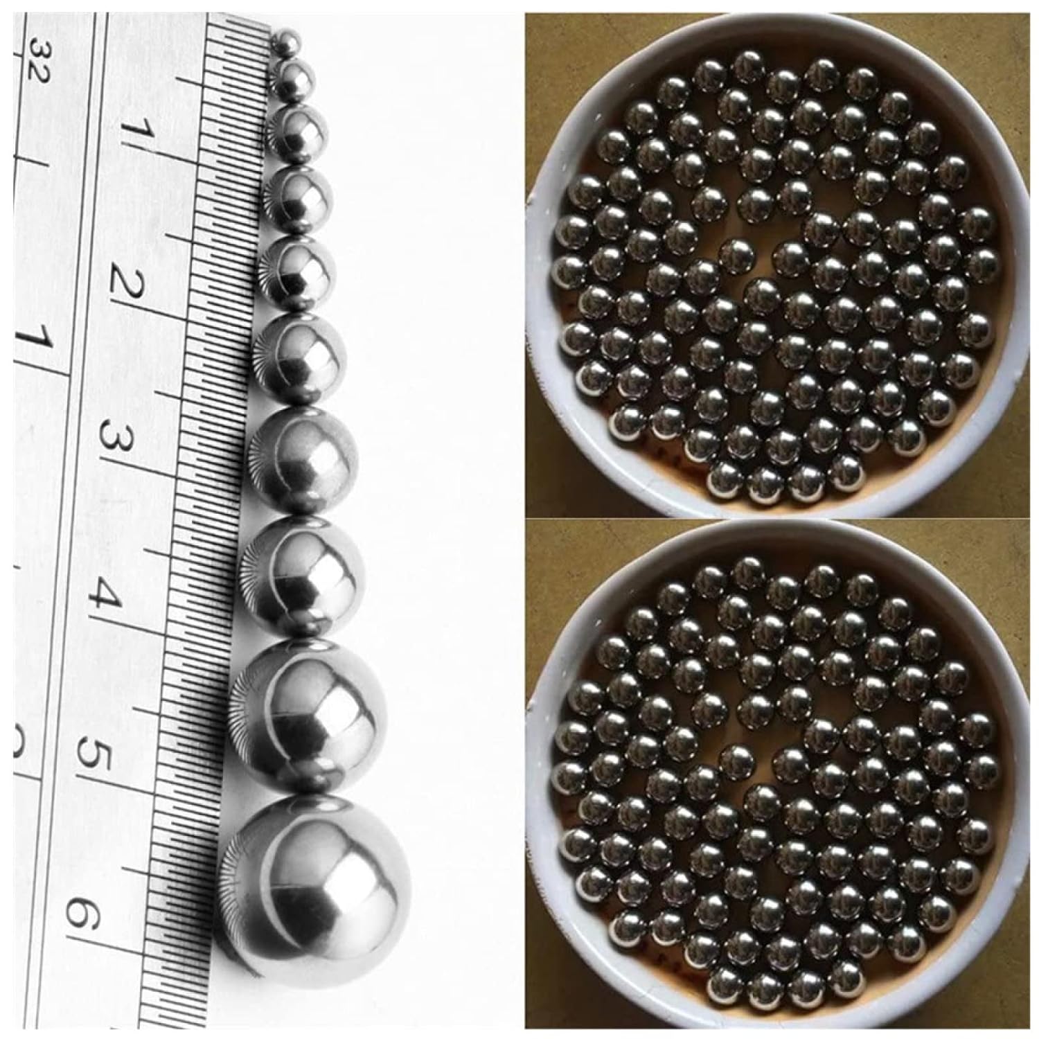 Precision Balls,Ball Bearing Steel Ball, Bicycle Bearing Steel Ball, 4/5/6/7/8mm(8mm*0.5kg=235pcs)