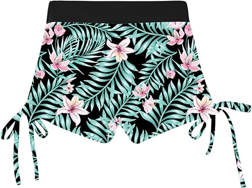 Miniatura 6 de Moily Conjunto de 2 piezas para niñas grandes, traje deportivo de gimnasia y danza, espalda entrecruzada, con pantalones cortos de glúteos