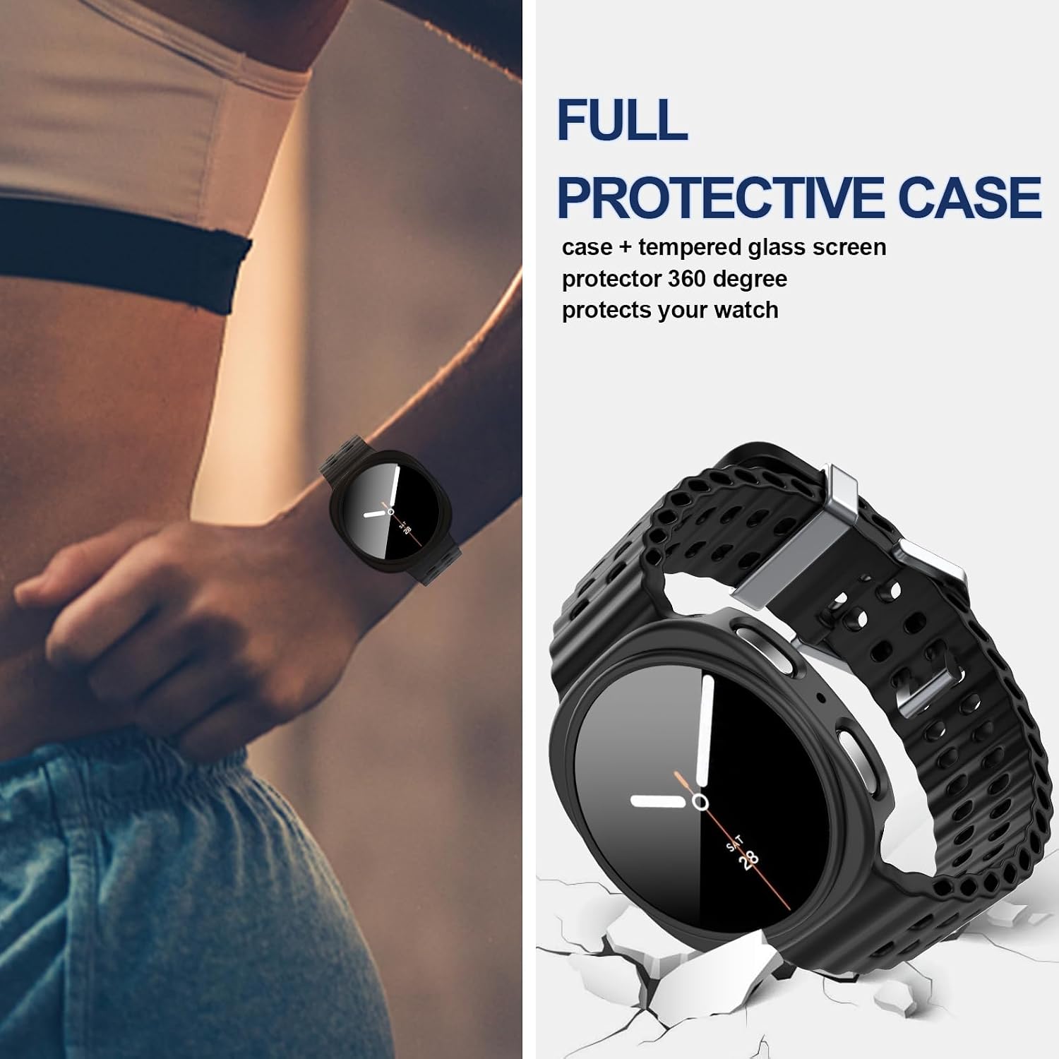 6+8Pack for Galaxy Watch 8/9 44mm Case + Screen Protector Cover Set image 3