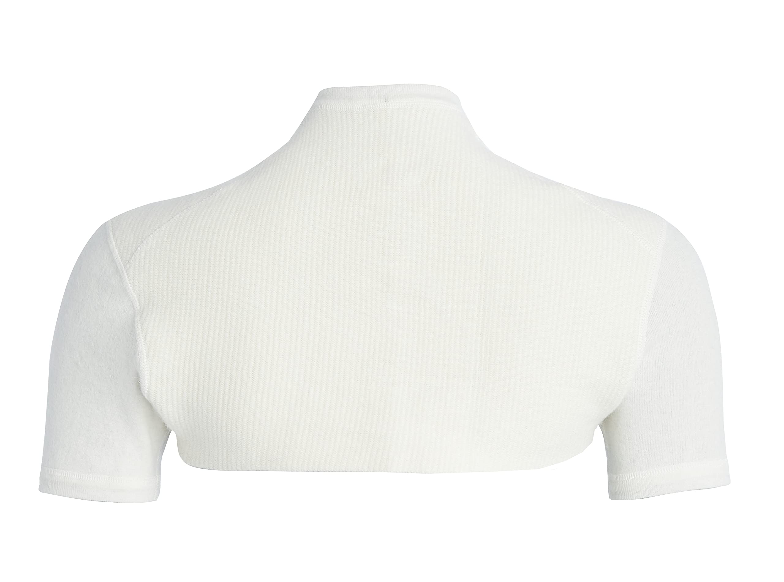 con-ta Schulterwärmer, Winterunterwäsche bei Gelenkschmerzen & Verspannungen, warme Wäsche aus Angora, unisex, in Wollweiß, zertifizierte Angorafasern, hohe Formbeständigkeit Größe: S - XL