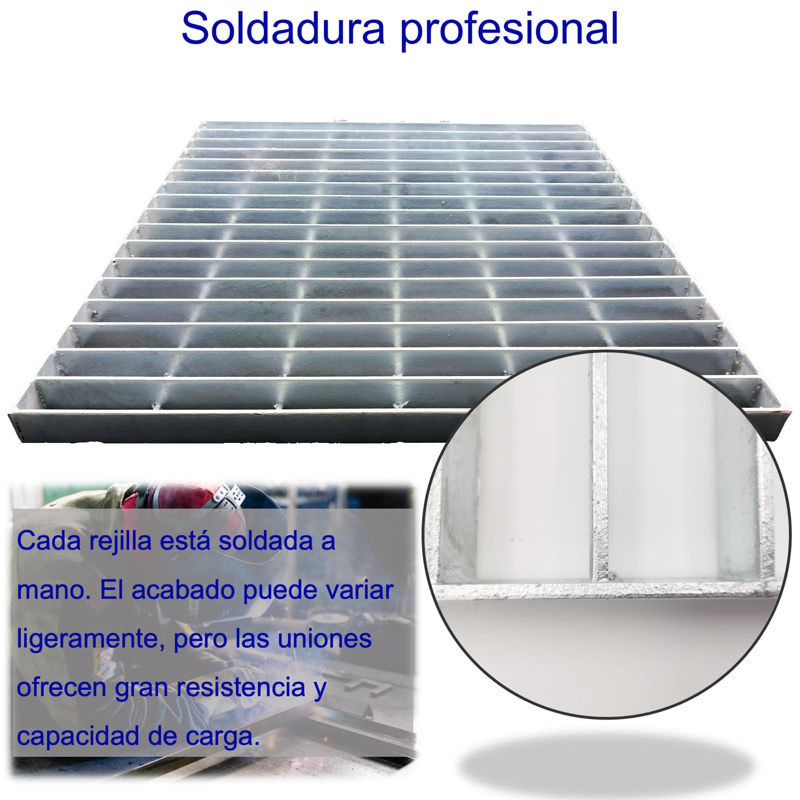 Rejilla Acero Galvanizado para Entrada 600 x 600 mm