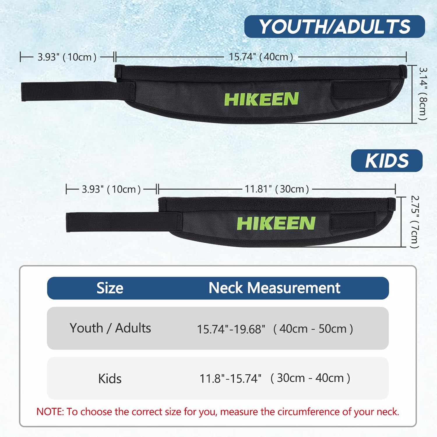 Hikeen Paracollo per Hockey, Protezione Collo Antitaglio Premium, Morbido e Regolabile per Giovani, Adulti e Bambini