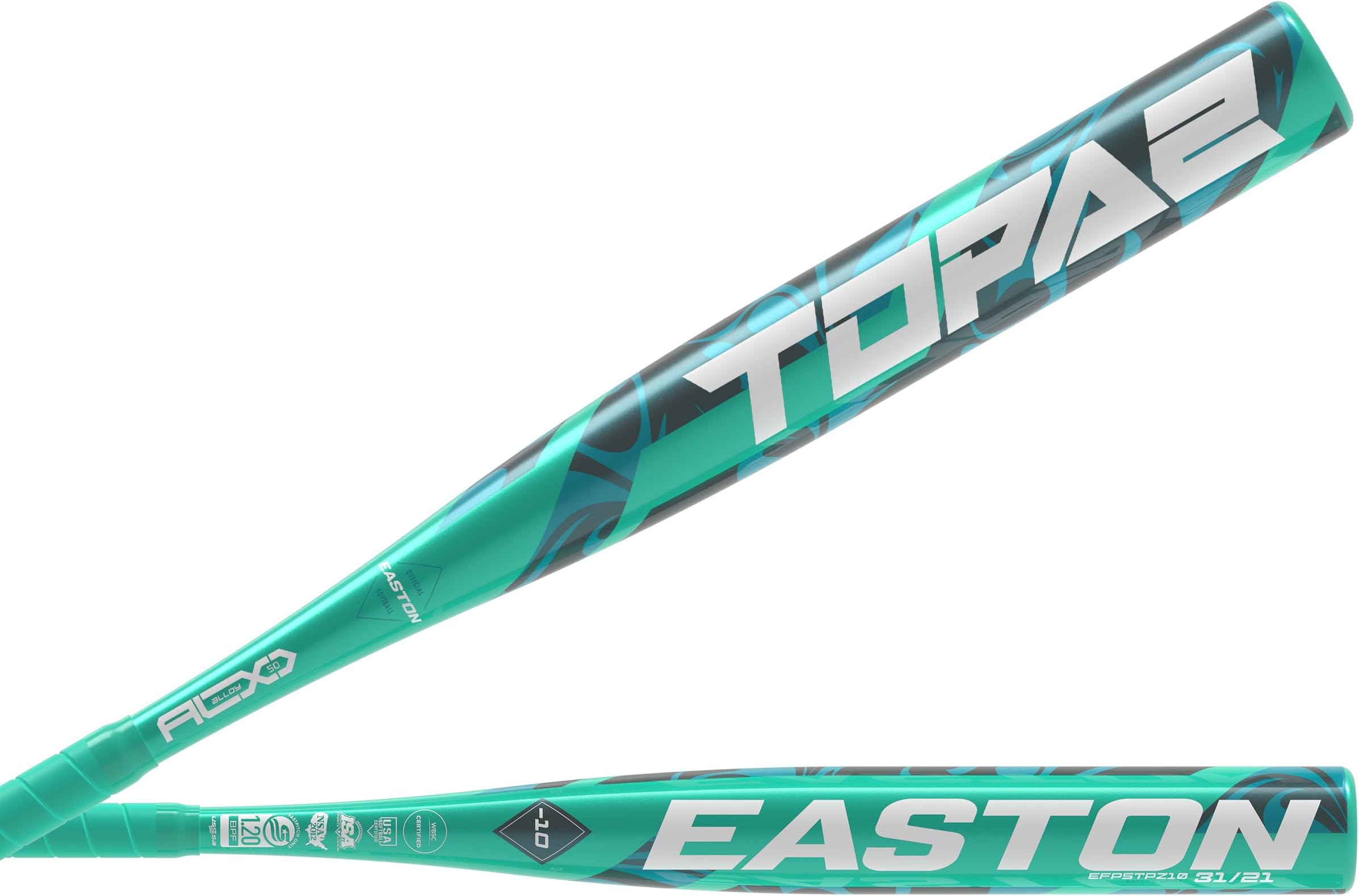 Topaz Fastpitch Softball Bat | -10 Drop | 1 Pc. Alloy | Approved for All Fields