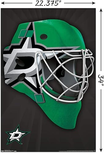 Miniatura 92 de Trends International NHL Dallas Stars - Póster de pared con máscara 16, 22.375 x 34 pulgadas, versión enmarcada en negro Versión con marco negro