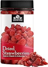 NATURE YARD Dried Strawberries - 250gm - Naturally Dehydrated Candied Strawberry dry fruit