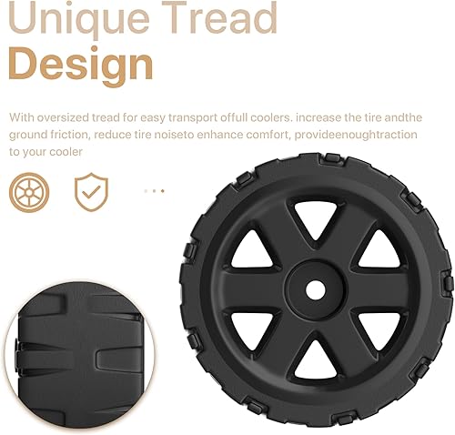 Miniatura 3 de Ruedas más frías de 4 pulgadas, se adapta a rodillos de bebidas de 5 galones, rodillos de cubitos de hielo de 60/70 cuartos de galón, kit de