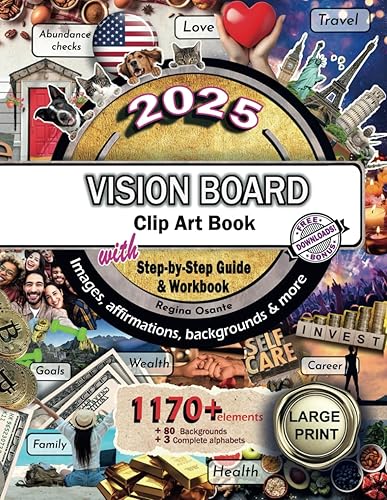2025 Vision Board Clip Art Book Step by Step Guide