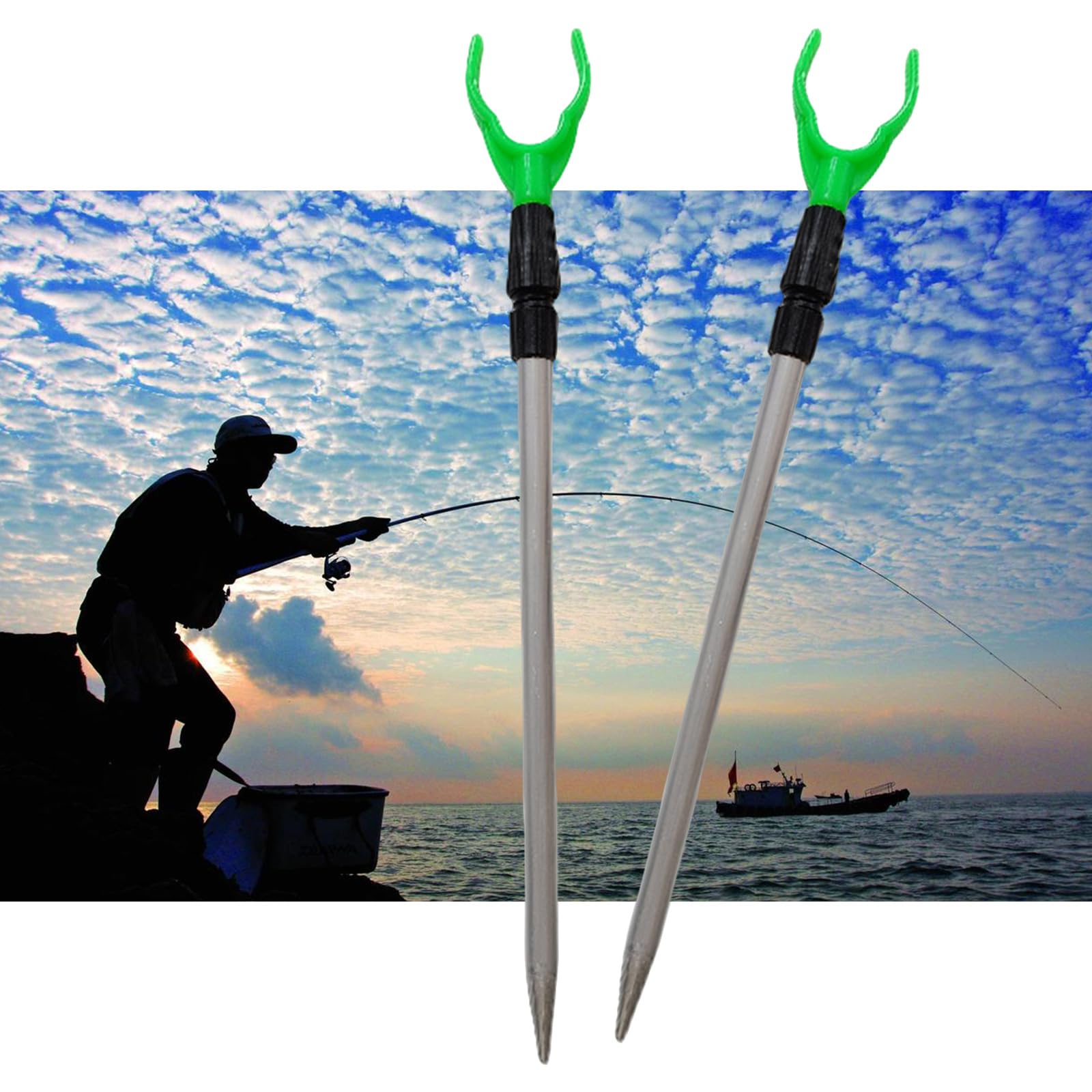 Accesorios De Pesca Soporta De Soporte Caña Costilla Pesca Ajustable Portable Portable 80/100/120/150 Cm Soporte