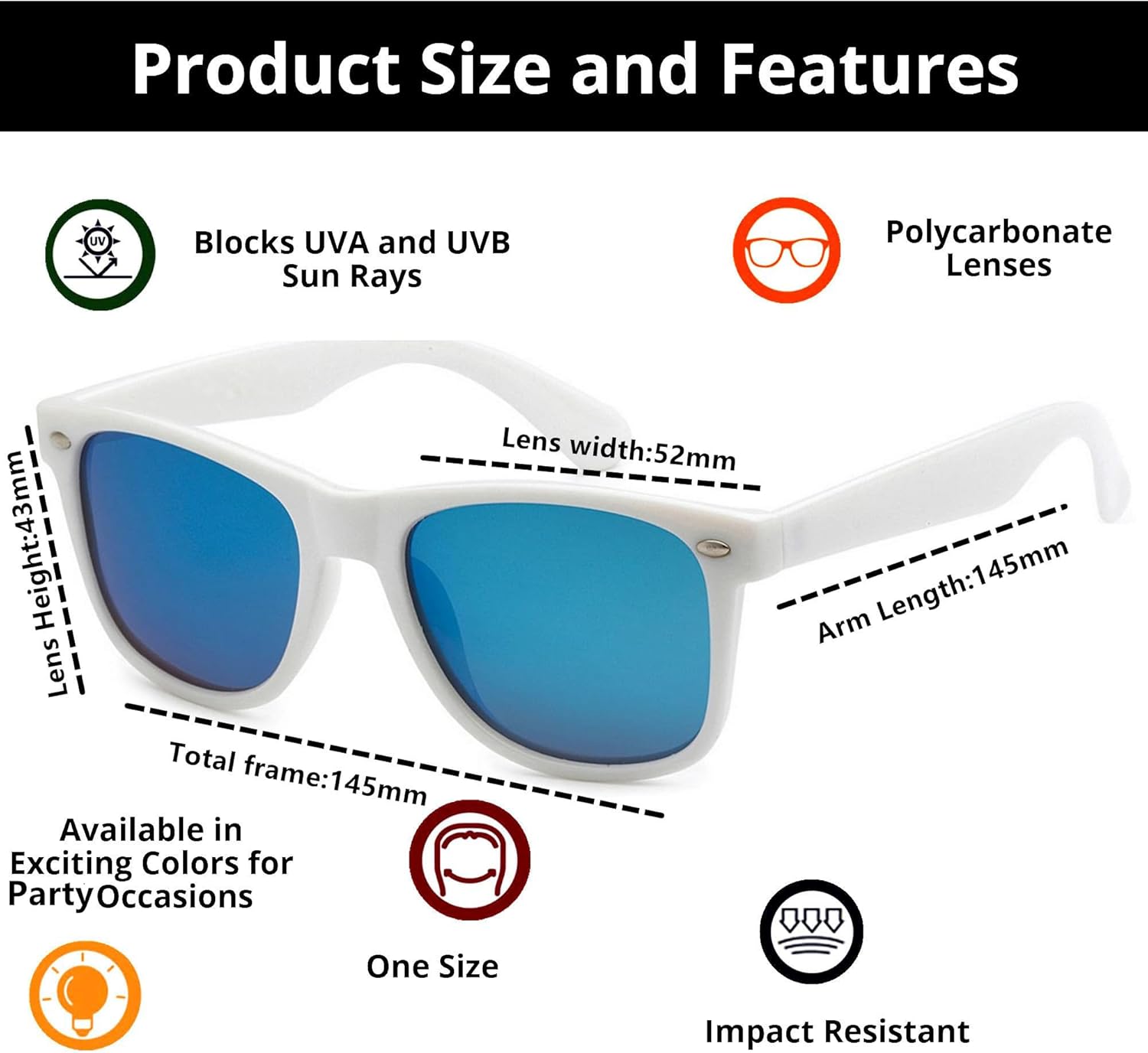Eyegla Wholesale Sunglasses Bulk Adults Party Sunglasses 80s Glasses Shades Costume Eyewear Set-10 Pack