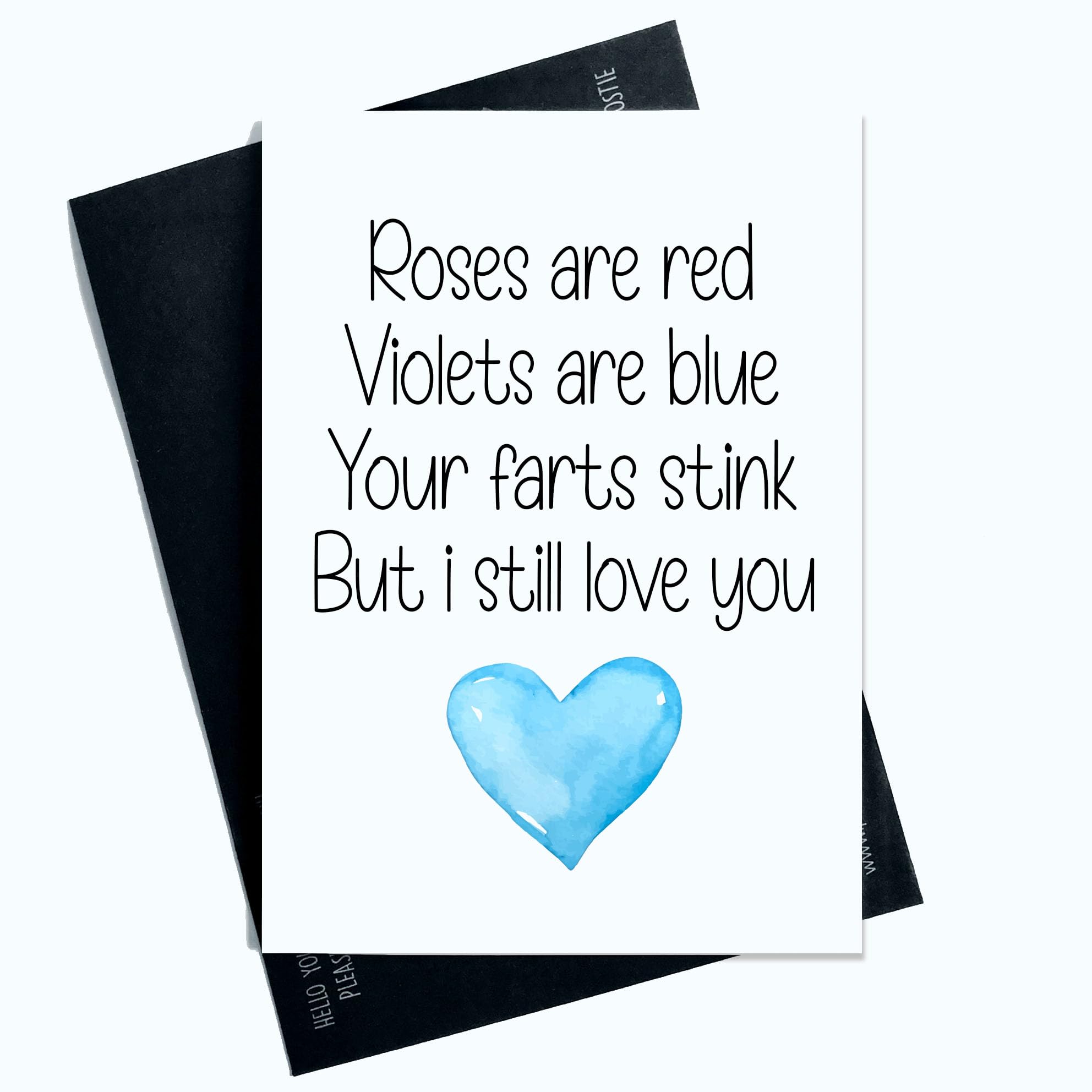 Peachy Antics Roses Are Red Violets Are Blue Your Farts Stink But I Still Love You Valentine's Day Card for Boyfriend AP134