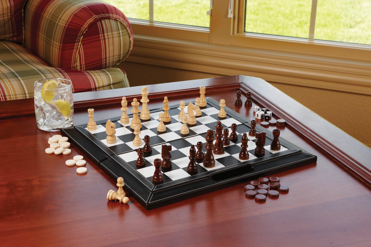 Mainstreet Classics 3-in-1 Leatherette Game Set