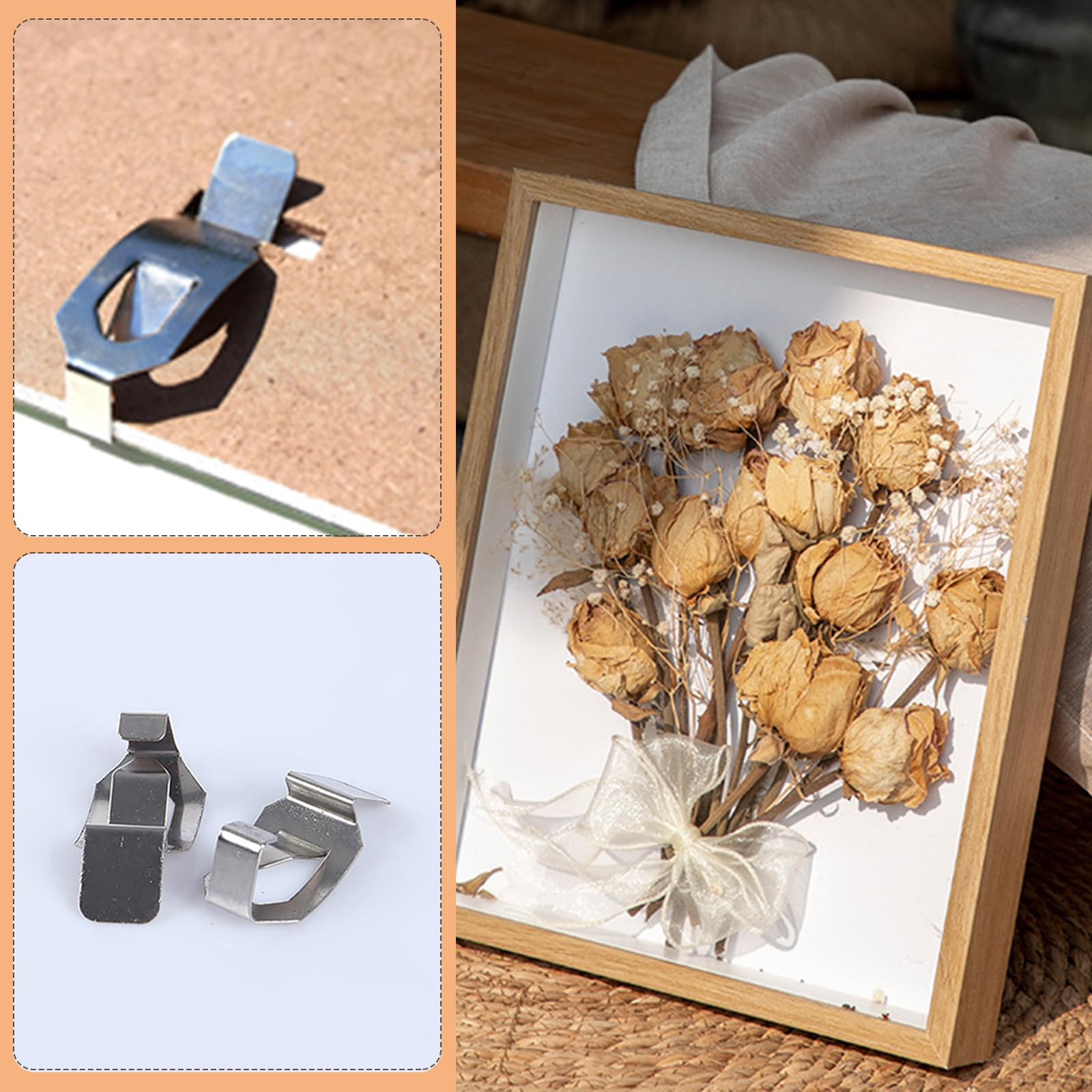 QUARKZMAN 26x14mm Cadre Panneau Arrière Métal Ressort Tournez