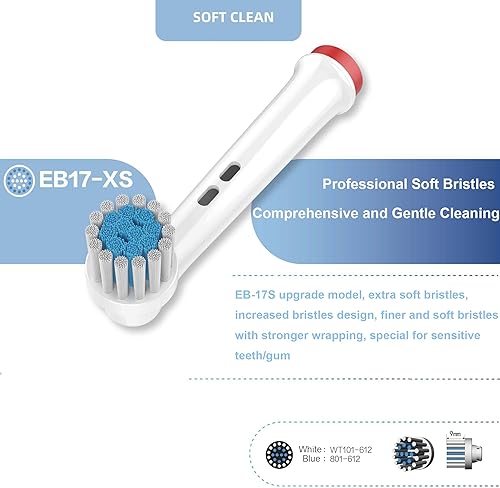 Miniatura 8 de RONSIT Cabezales de repuesto compatibles con Oral B Braun, 16 cabezales de cepillo eléctrico profesional surtidos para Oral-B Pro