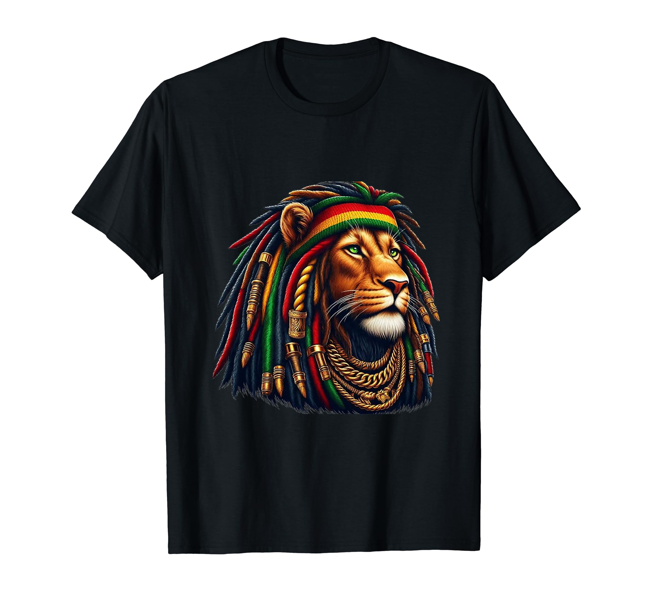Lion LifeRasta Lion of Judah Rastafarian Reggae Lion Jamaican T-Shirt