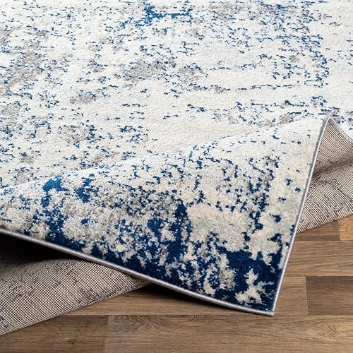 Vista 26 de Artistic Weavers Arti - Alfombra abstracta moderna de 5 pies, 3 pulgadas, Redonda, Aguamarina/coral Agua / coral