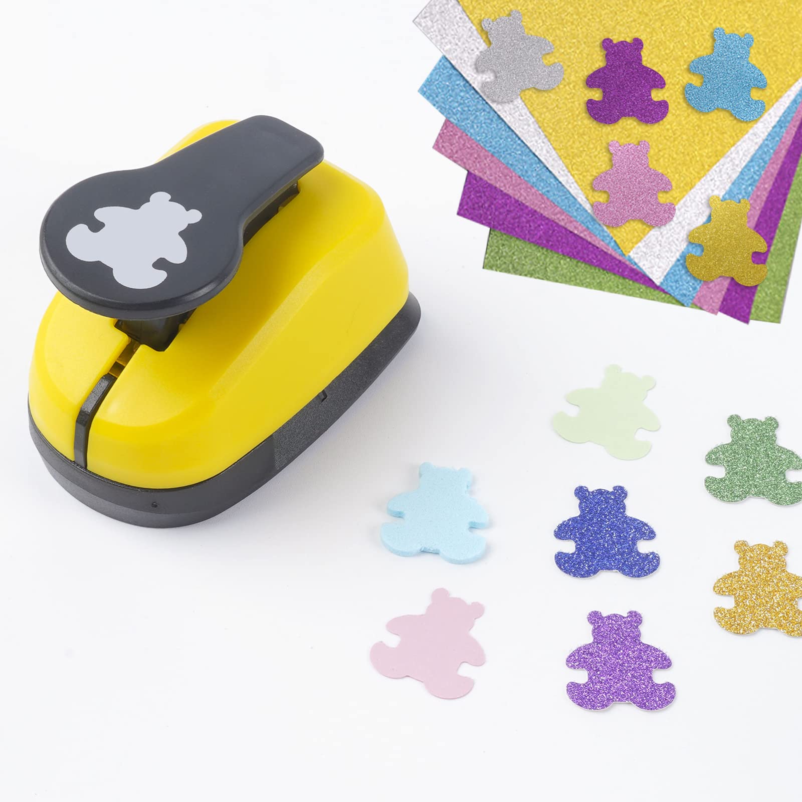 Amazon.co.jp: クマ型ペーパーパンチ 1インチ穴パンチレバー