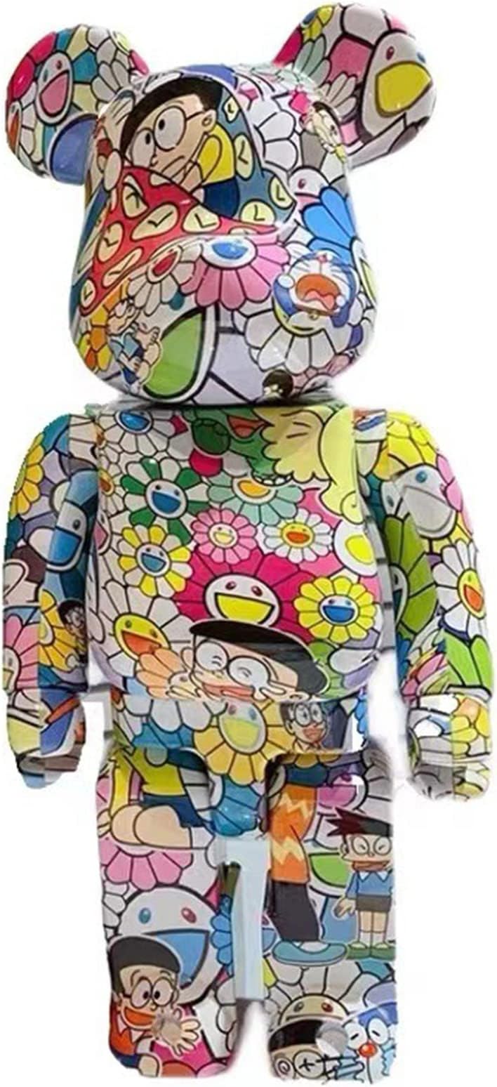 Bearbricks 400% Violent Bear Building Blocks Bear Doraemon Figurine Model Handmade Collectible Toy Gift Fashion Ornament Sculpture Statue 28CM (11in) A