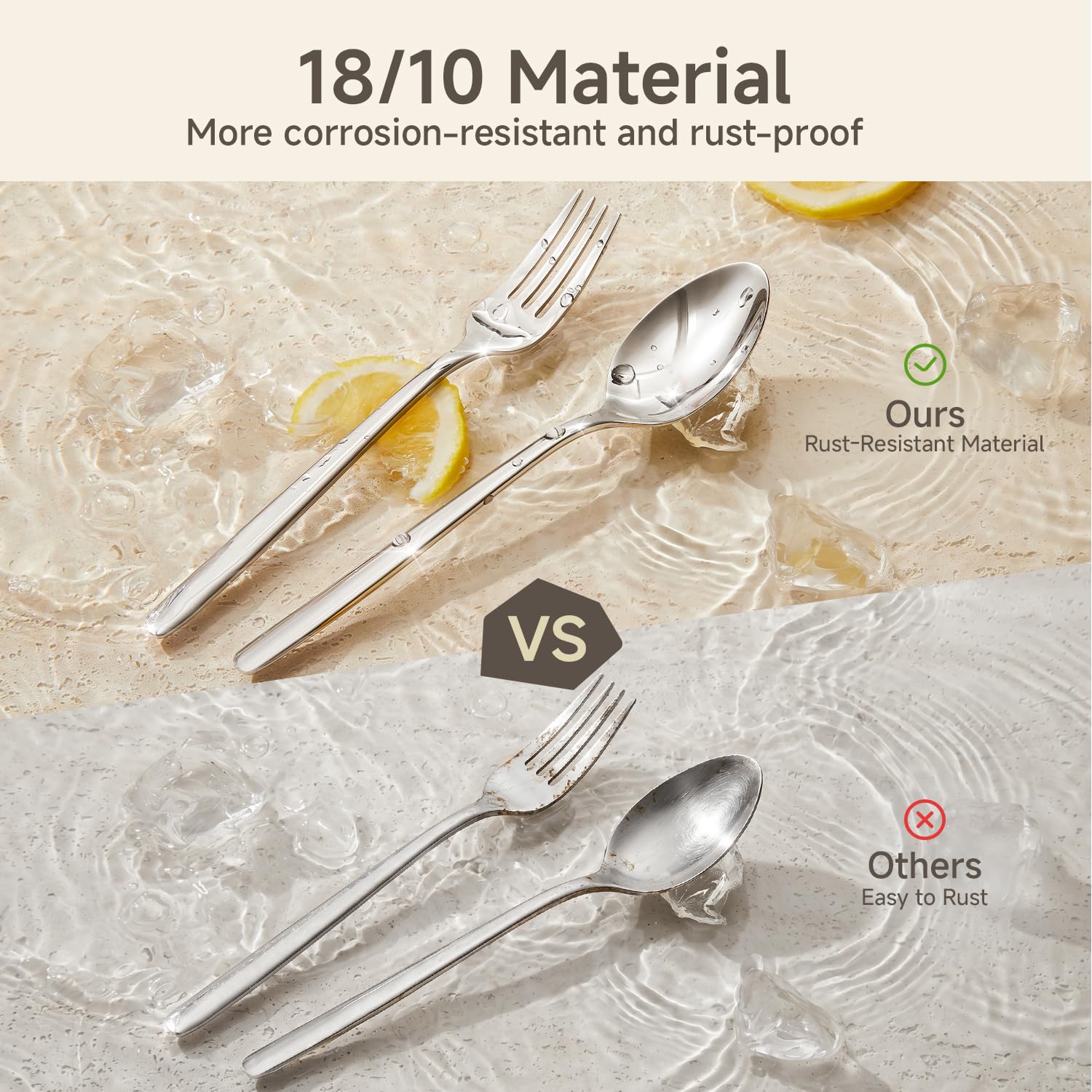 KINGSTONE Dinner Forks Set of 12, 8-Inch 18/10 Stainless Steel Forks Cutlery Table Forks for Home, Kitchen & Restaurant, Dishwasher Safe (Dinner Forks Set, 12-Piece) — Amazon image 3