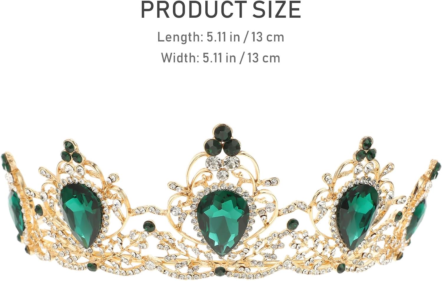 Baroque Style Bride Crown Alloy Headdress for Hair