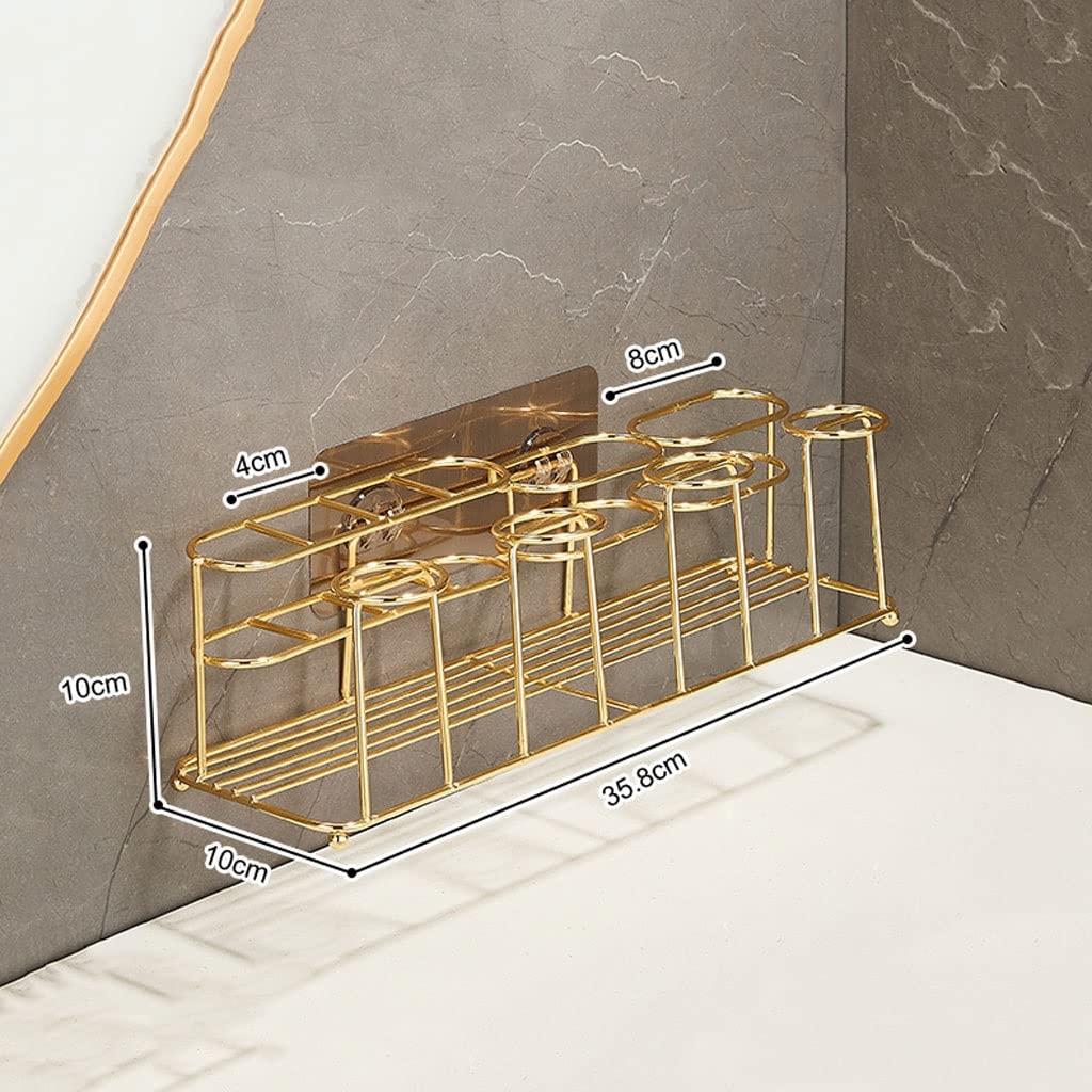 Porta Cepillo de Dientes Soporte de cepillo de dientes montado en la pared con fregadero for almacenar pasta de dientes, cepillo de dientes, limpiador facial, soporte de cepillo de dientes de baño ( C