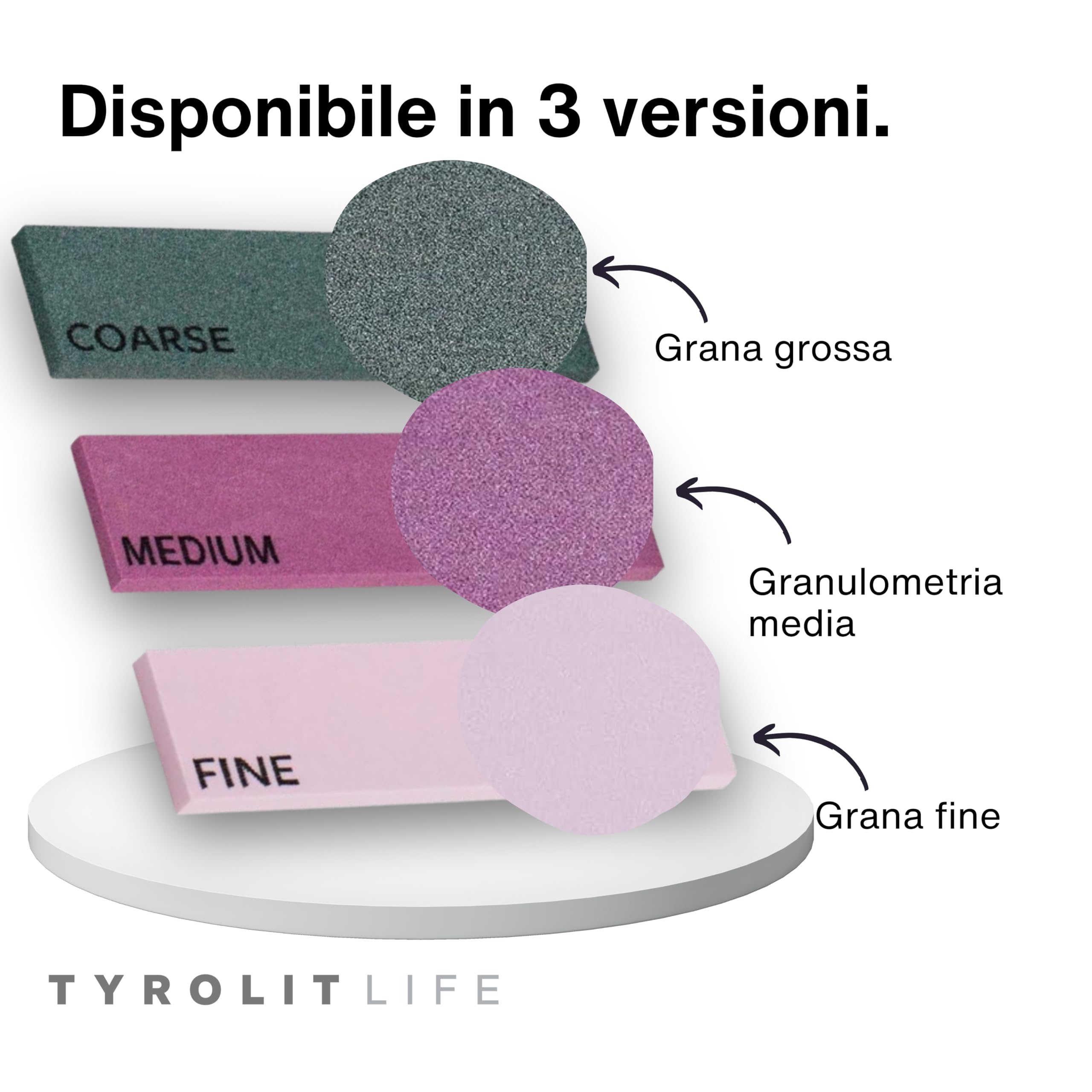 Tyrolit Life Sci e Snowboard Smerigliatrice per Bordi - Set di 3 lime in ceramica per potenti spigoli di snowboard e sci - Riparazione, smerigliatura e affilatura semplici