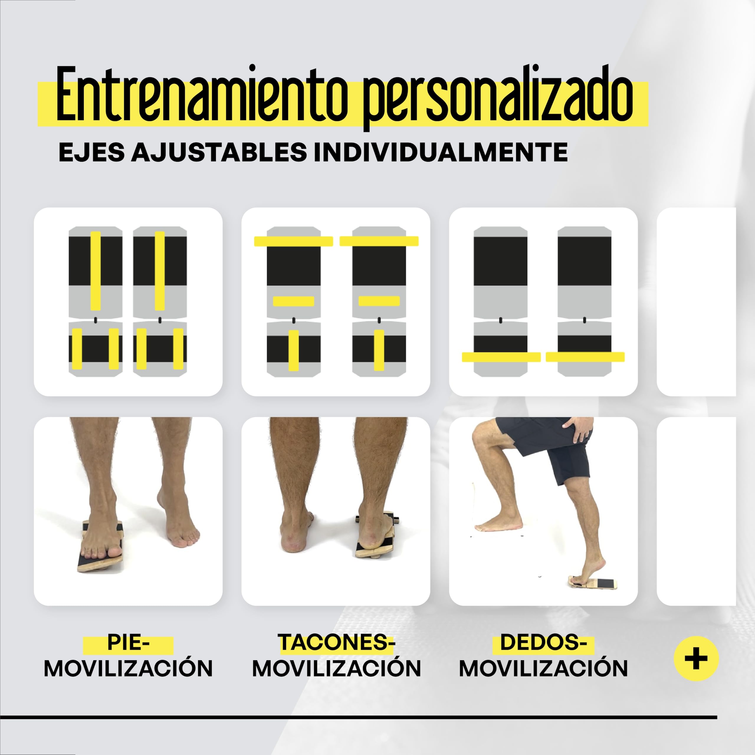 BlackBoard® tabla de entrenamiento para el pie I Fortalecimiento y estabilización eficaz | Entrenamiento del eje de la pierna para la prevención de dolores articulares | Fisioterapia – Made in Germany
