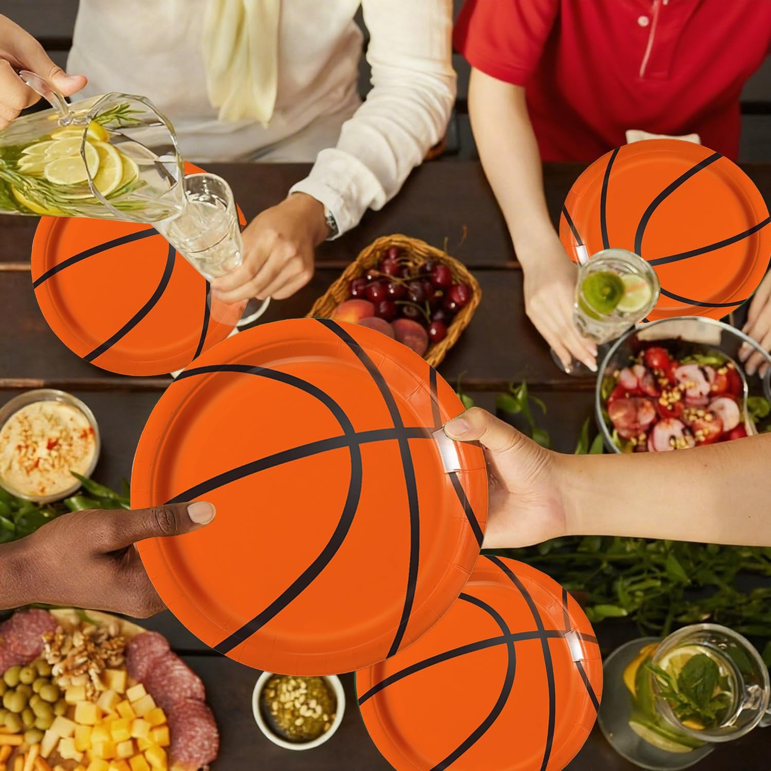 150 PCS Basketball Plates and Napkins Supplies - Dinner & Dessert Plates, Napkins for Basketball Birthday Party Decorations, Serves 50 - Image 6