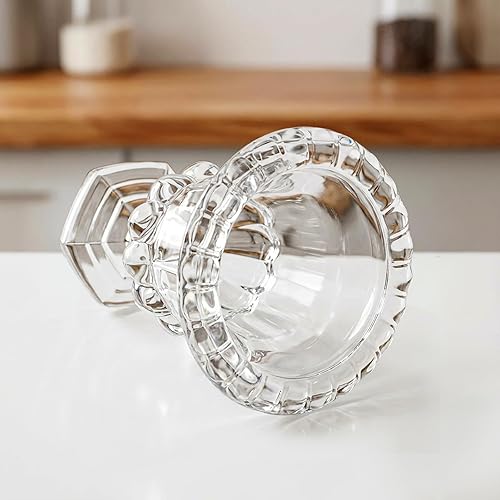 Miniatura 9 de Jarrón Urna de Cristal de 8 Pulgadas, Jarrón Grande de Cristal, Jarrones Vintage para Centro de Mesa, Botella de Flores con Pedestal, Jarrones