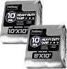 Tarp 10 Mil Large, Waterproof Tarps Heavy Duty with Grommets Every 23.6, Thick Plastic, UV Resistant Tear&Fade Resistant, Reinforced Edges for Outdoor Pool Camp Tent