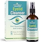 NOVEHA Eyelid Cleanser | Stye Eye Treatment | Eye Lid Cleaning | Dry Relief | Fast Acting Soothing Eyelid Cleansing Formula | Pure and Gentle Lash Hypochlorous Acid Spray (4oz - 1 Pack)